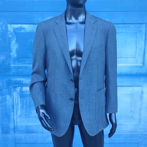 Suit Supply Men's Havana Patch Unlined Slim Cut Premium Blazer - Picture 8 of 16